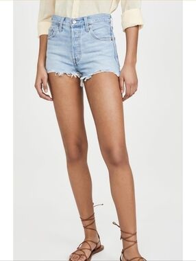 Levi's Women's Premium 501 Original Shorts Luxor Heat - Light Indigo Size 24
